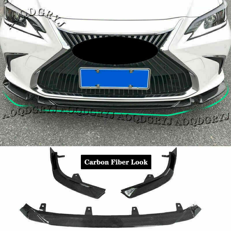 for Lexus ES350/300h/250 2019-22 Carbon Fiber Front Bumper Lip Body Kit Spoiler
