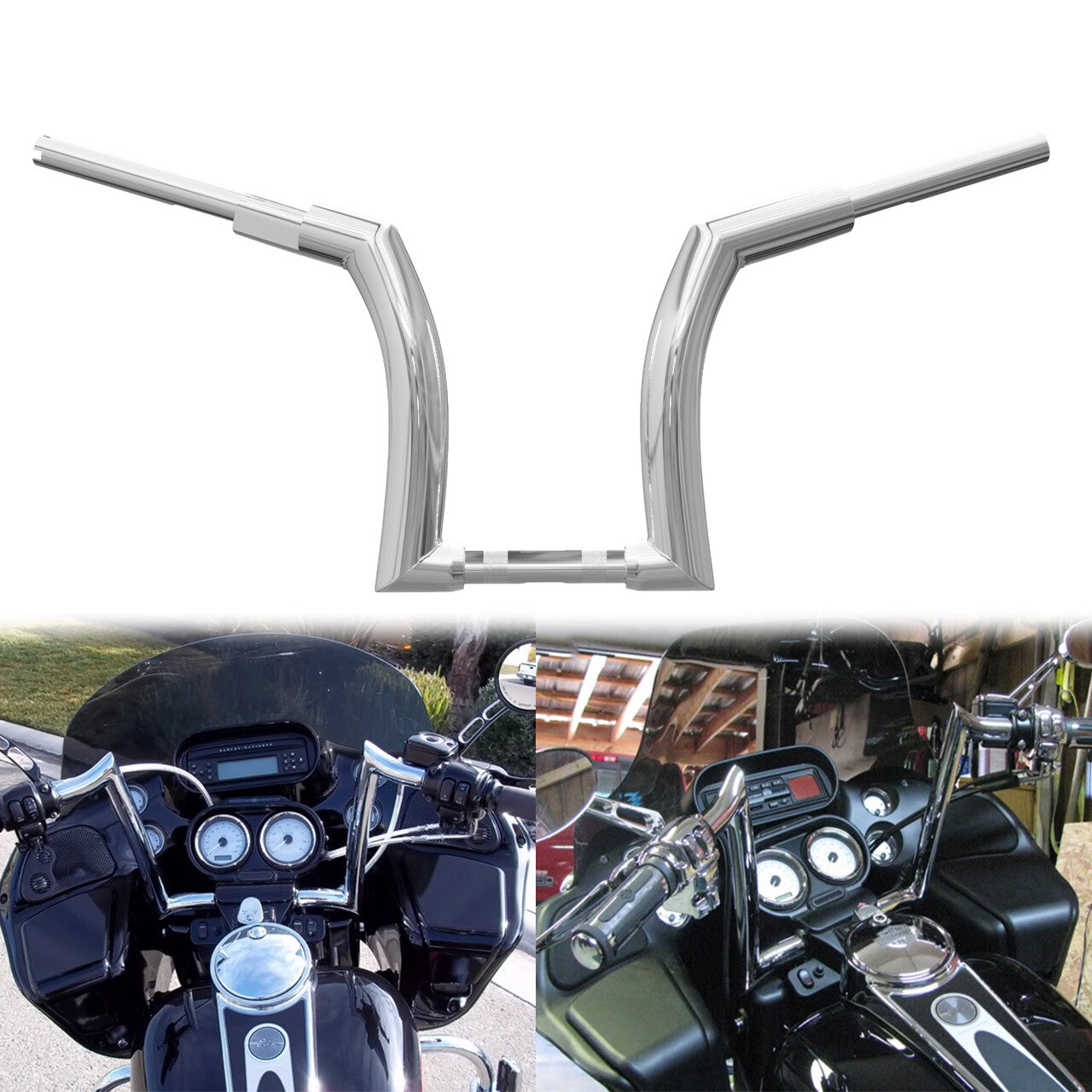 Chrome 12 Ape Hanger Handlebar 1.25 Rise for Harley Street Electra Glide 00-13