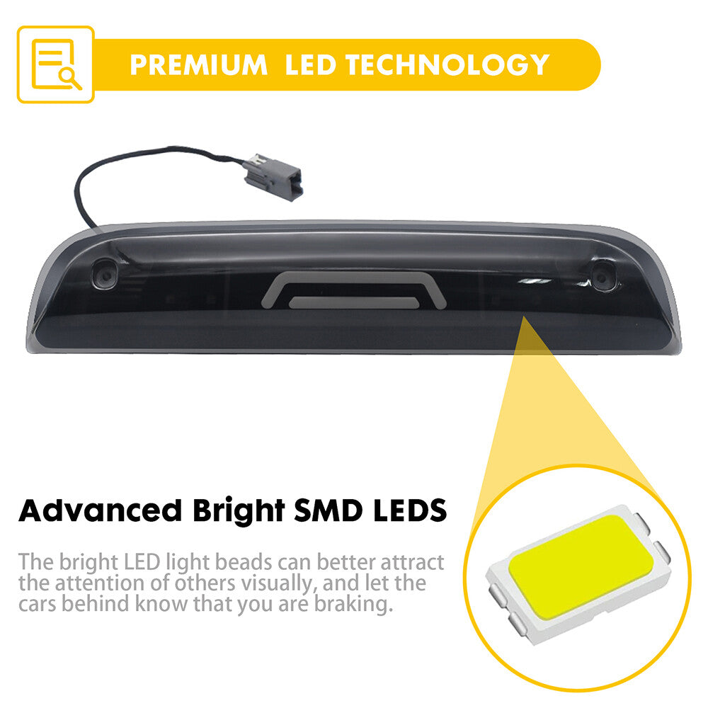 Smoke LED third brake light for reverse cargo on 2014-2019 Silverado n