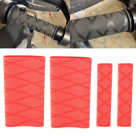 Non-Slip Handlebar Sleeve Heat Shrinkable Grip Cover Fit for BMW R1200GS R1250GS Red Q