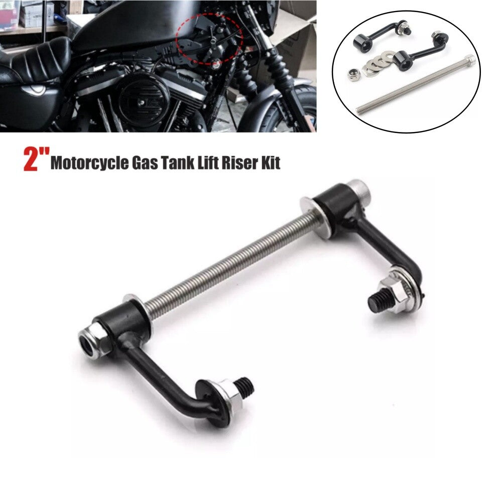 2 Gas Tank Lift Risers Kit for Harley Dyna Sporster XL883 1200 XL1200X 86-18