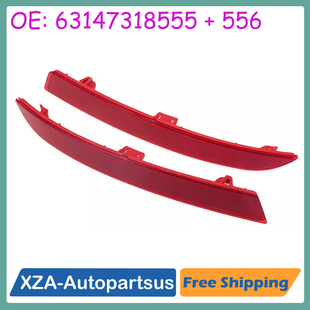 1 Pair Rear Bumper Reflector Signal Lens for BMW 5 Series F10 F18 LCI 2014-2017