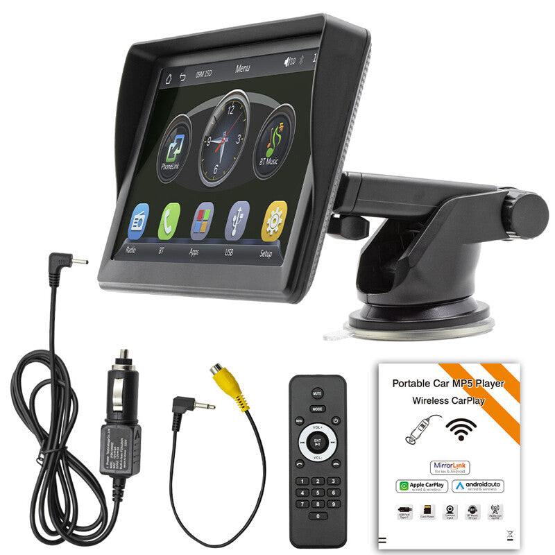 7-inch Portable Monitor Wireless CarPlay MP5 Video Player Automatic Dash Cam Kit n