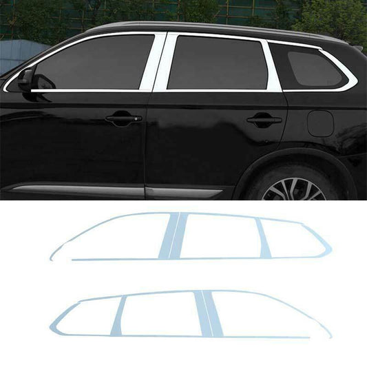 for Mitsubishi Outlander 2013-2020 Car full Window Strips frame Sill Cover Trim