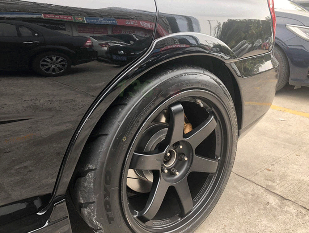 Gloss Black Wheel Well Arch Covers Fender Flares for Subaru Impreza STI 2002-09