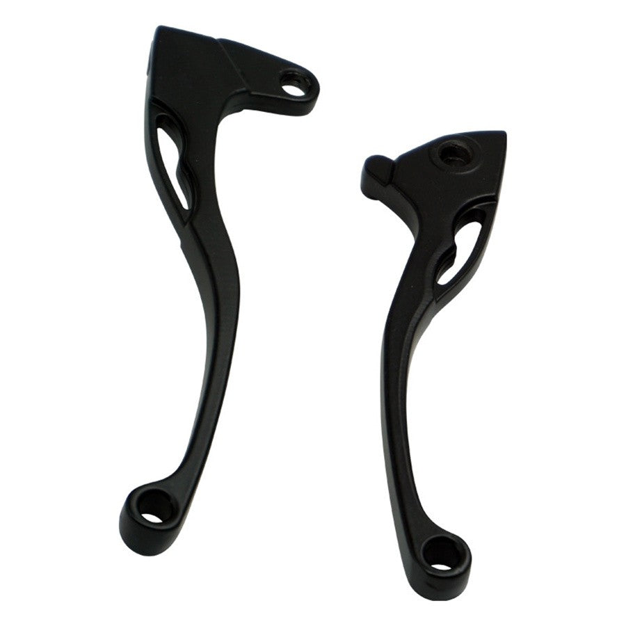 2Pcs Aluminum Black 8MM Motorcycle Handle Front Brake Lever w/ Clutch Universal Q