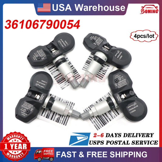 (4) Kit 36106790054 Tire Pressure Sensor (TPMS), new, for BMW for Mini 433MHz TS-BM03