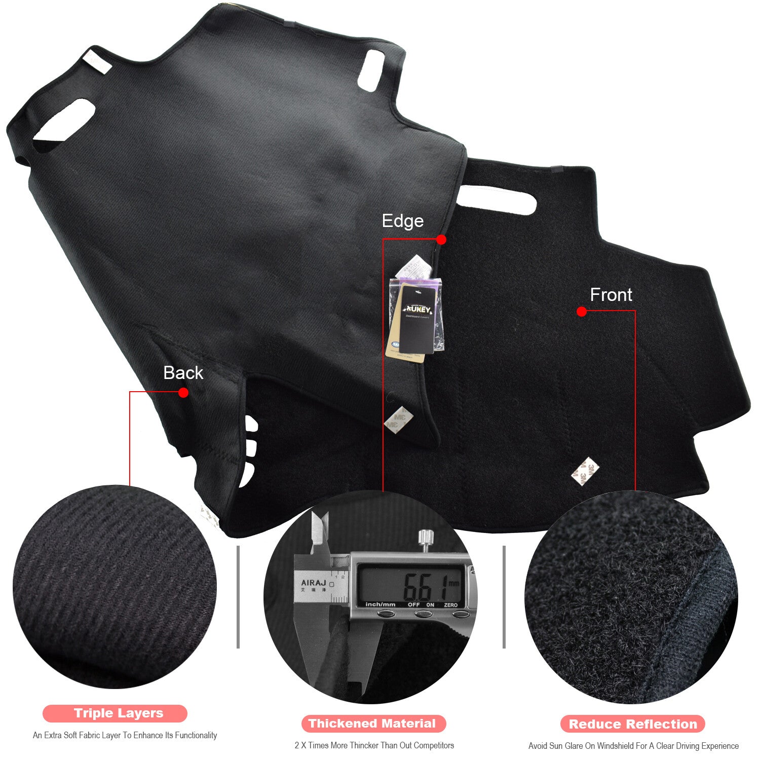 ForLexus RX RX330 RX350 2004-2009 08 Dashboard Cover Dashmat Dash Mat Pad Carpet Q