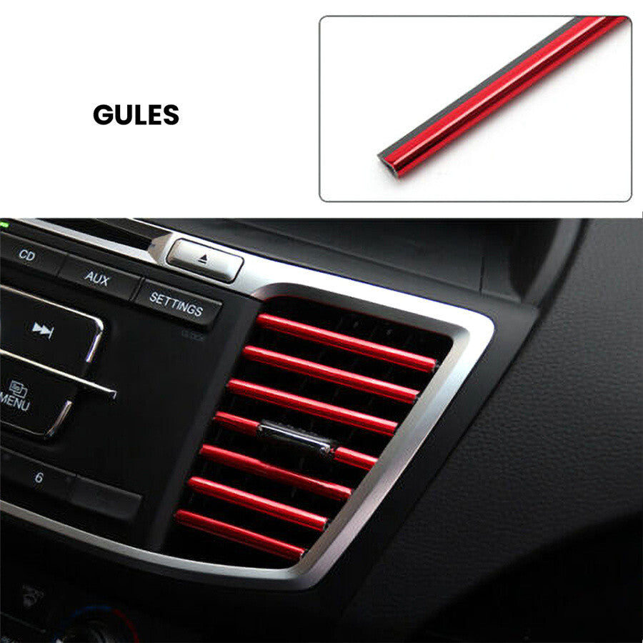 Car Air Conditioner Outlet Vent Grille Decoration Strips Moulding Trim Accessory
