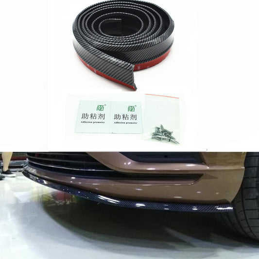 Car Anti-collision Carbon Fiber Bumper Lip Spoiler Protector Splitter Skirt Pad