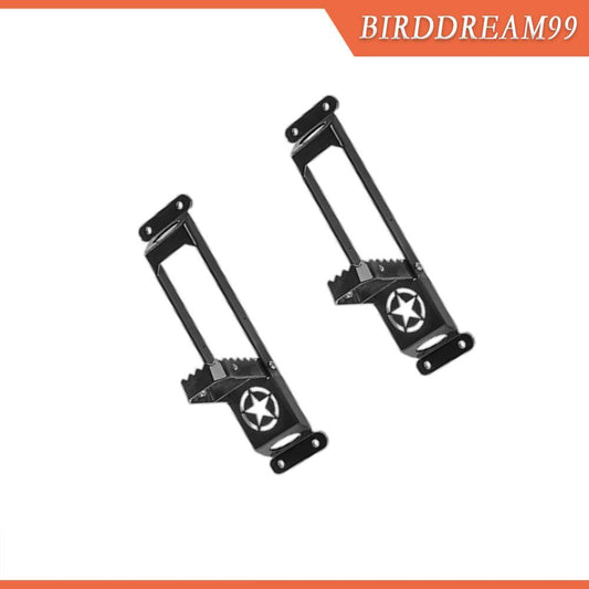 Fits for Jeep for Wrangler JL 18-20 2X Black Door Hinge Step Folding Foot Pedal Peg
