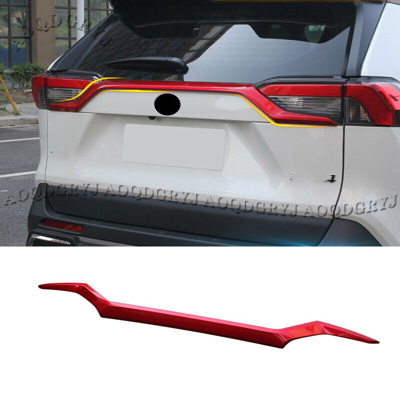 Red Rear Door Trunk Lid Upper Mouldings Strip Cover Trim for TOYOTA RAV4 2019-24