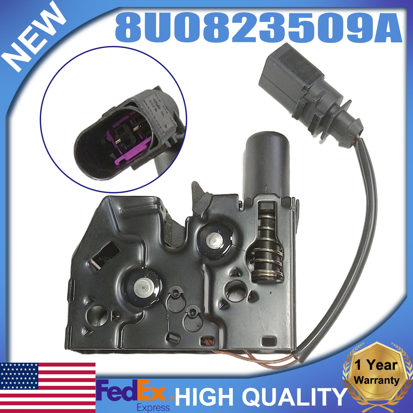 Under-hood latch with sensor for Audi Q3 RSQ3 #8U0823509 #8U0823509A- n
