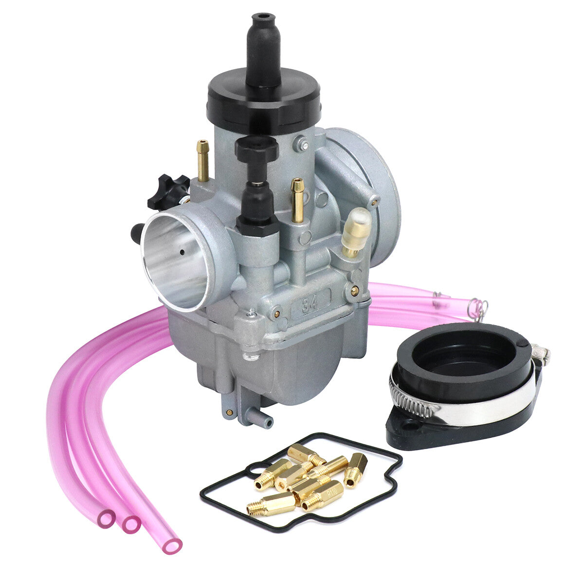 Motorcycle PE34 Carburetor 200cc 450cc Carbon Fiber Kit with Jet Shoes for Racing Bikes Q