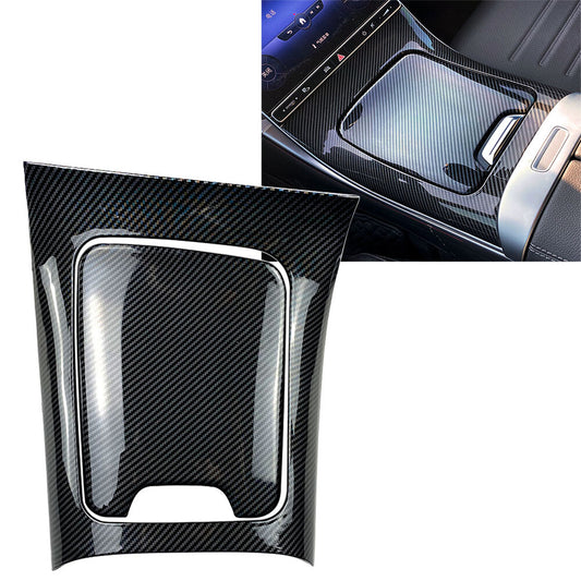 Central Console Gear Shift Panel Trim Fit for Benz C-Class W206 Carbon Fiber Car LHD