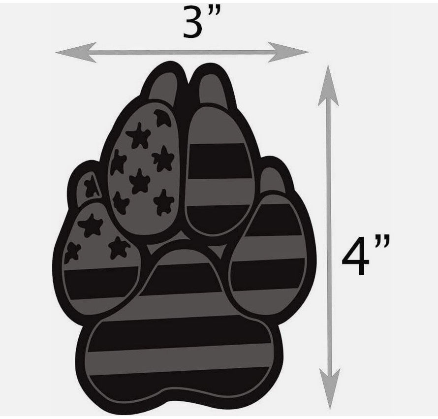 Black magnetic dog paw decals for Chevrolet side fender rear boot badges