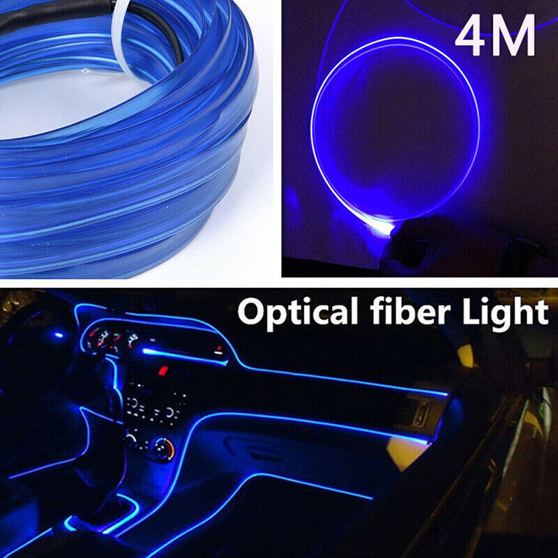 4M Car Interior Atmosphere Glowing Light Strip With Drive For Console Dash Board