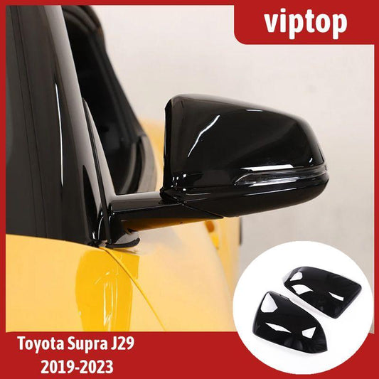 for Toyota Supra 19-23 Gloss Black ABS Side Mirror A Pillar Panel Cover Trim