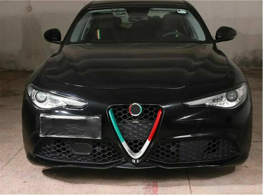 carbon fiber front grille side panels fit the for Alfa Romeo Giulia 2017 - 2020