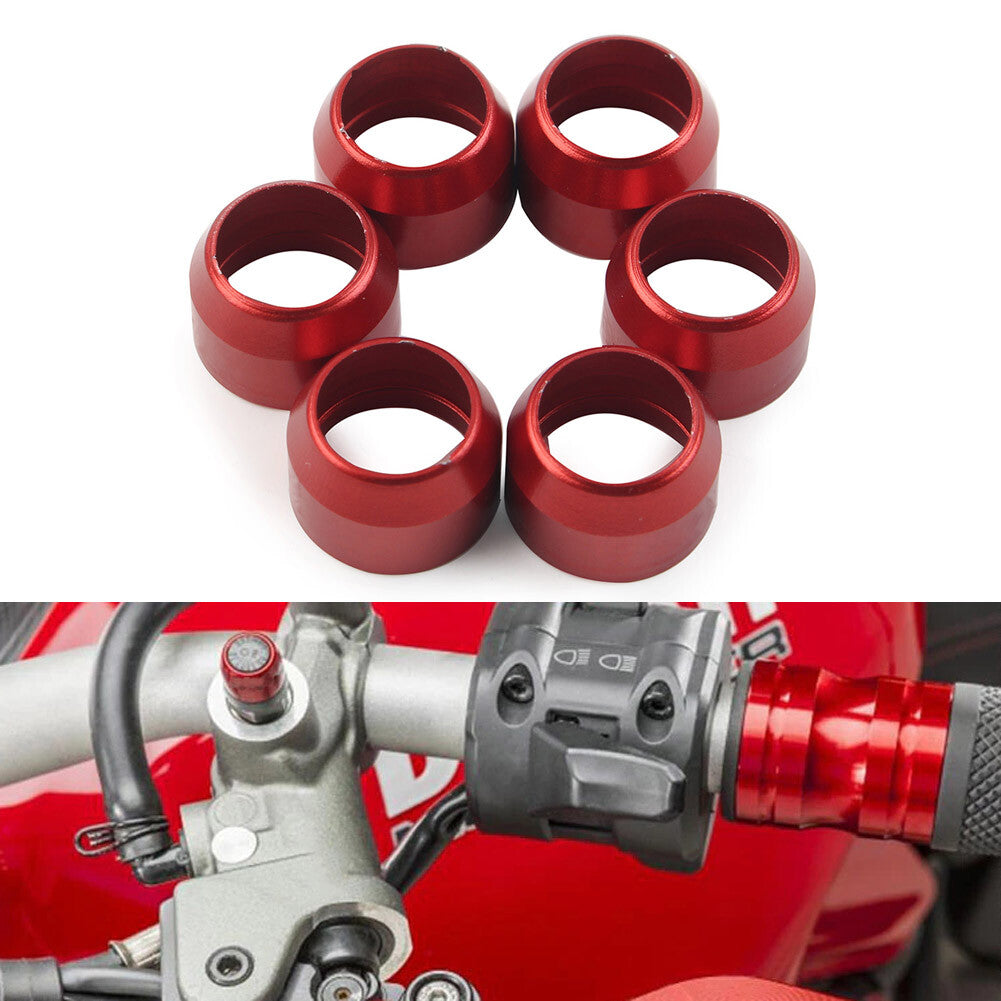 for Ducati Monster Hyperstrada Panigale Diavel Red Motor Bleed Valve Cover Kit