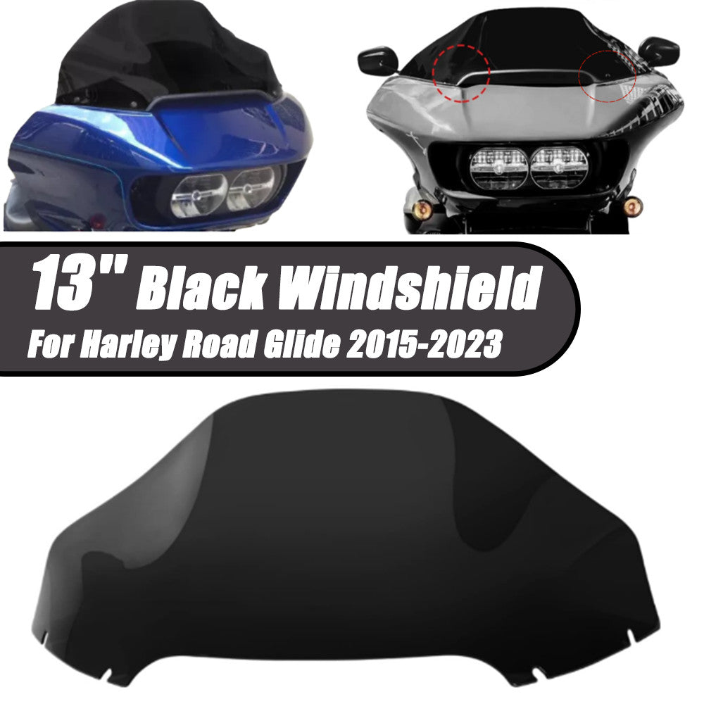 Black 13-inch windshield suitable for Harley Road Glide Special FLTRXS 2015-2022 n