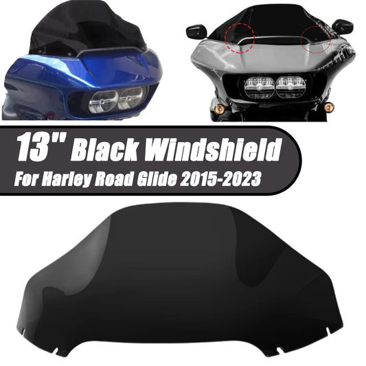 Black 13-inch windshield suitable for Harley Road Glide Special FLTRXS 2015-2022 n