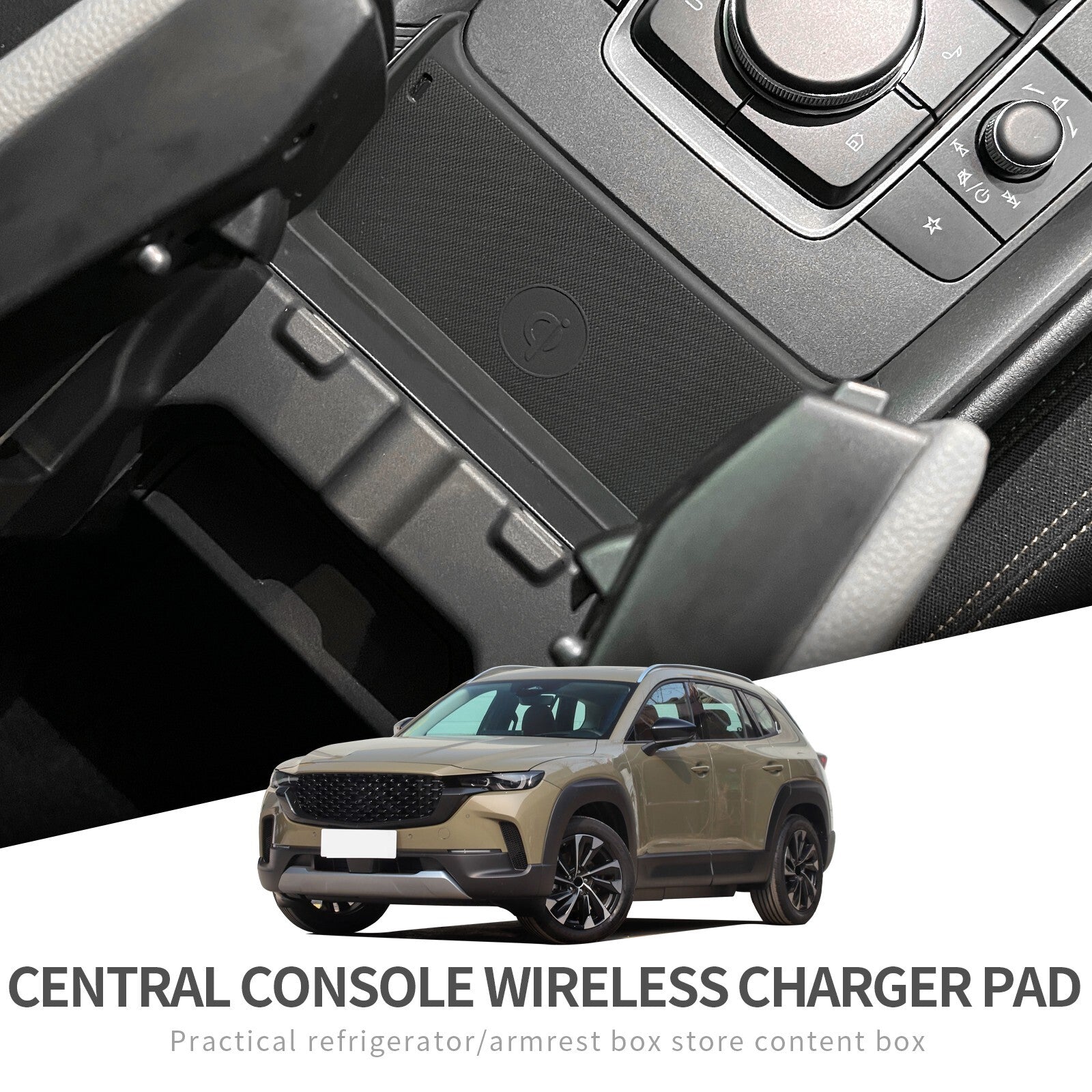 Anti-skid Pad for Mazda CX-50 Phone Wireless Charging Mat Accessories Silicone