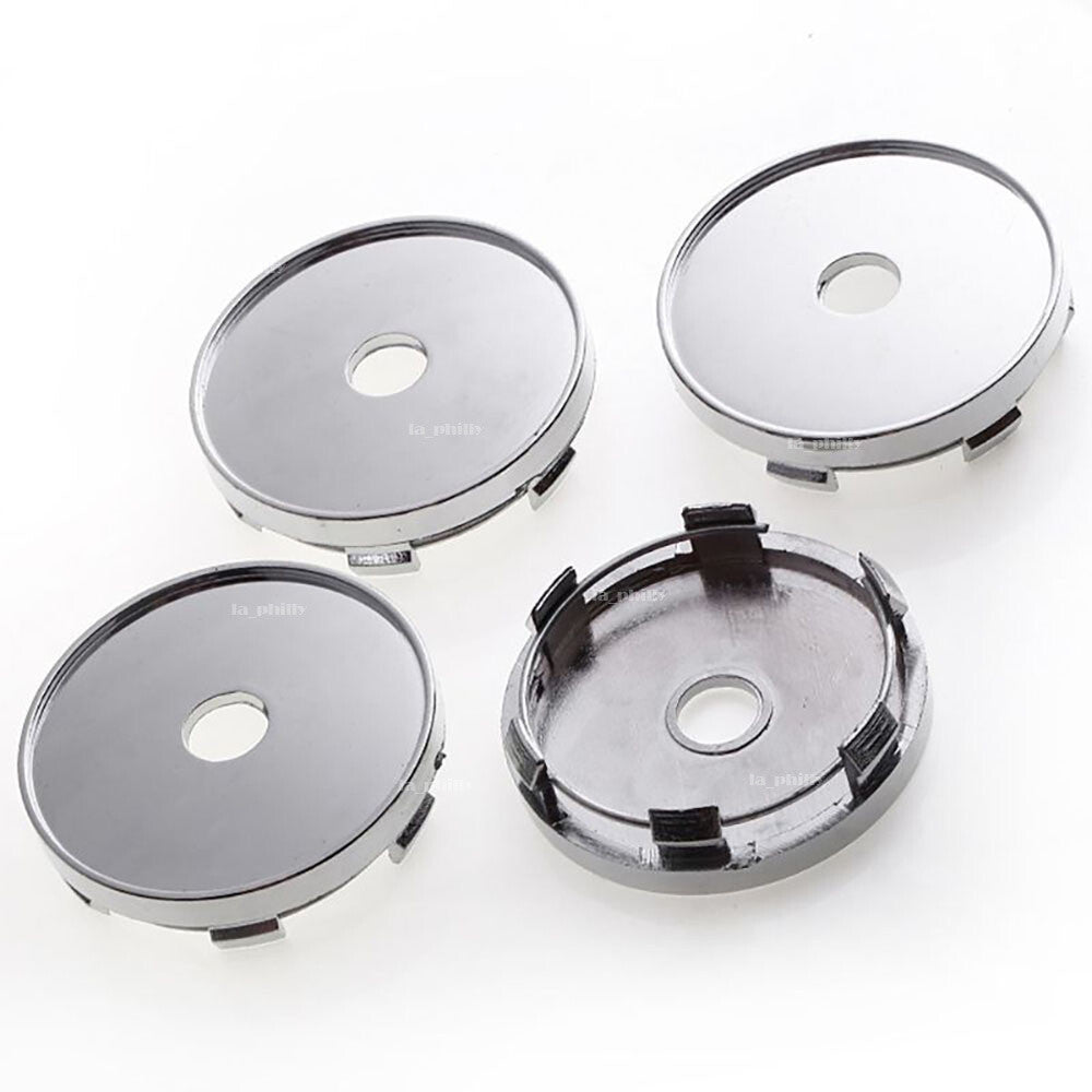 Set Of 4 Car Wheel Center Hub Caps Rim Dust Cover Cup 60mm Silver Universal Q