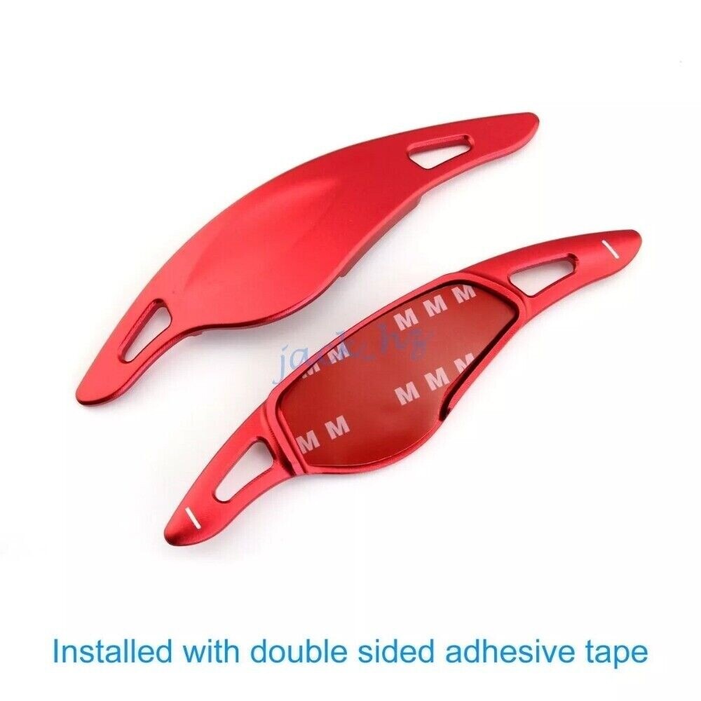 2x Aluminum Steering Wheel Paddle Shifter Extension Red Fits For Accessories n