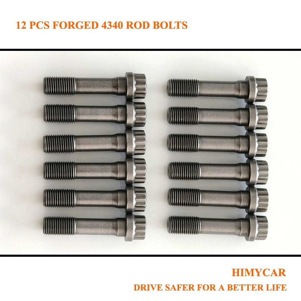 12-Piece High-Performance Racing Forged Connecting Rod Bolt Caps SCREWS 7/16x1.600L