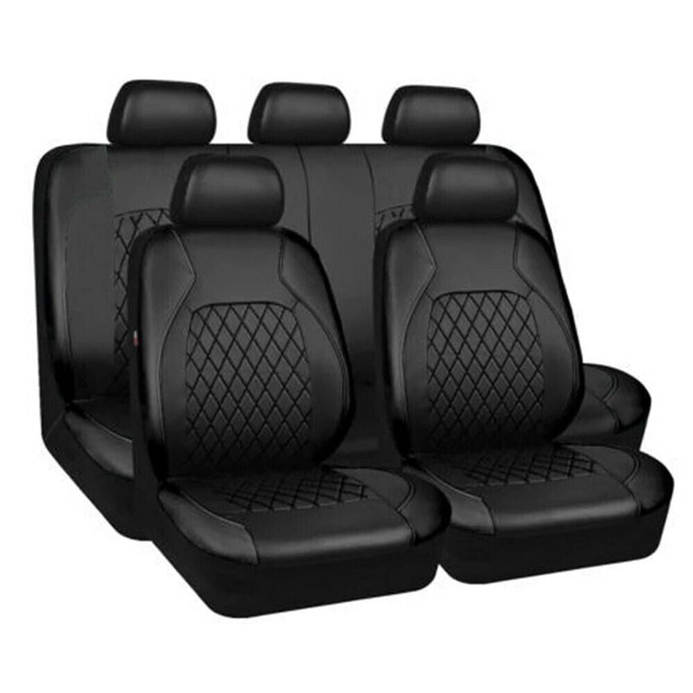 PU Leather Car for Seat Covers Front Rear Full Set Cushion Protector Universal New n