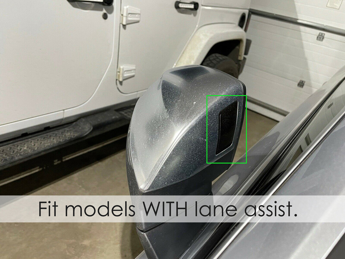 Matt chrome mirror caps with lane assist for Audi Q5 SQ5 Q7 SQ7 2018-2024 Q