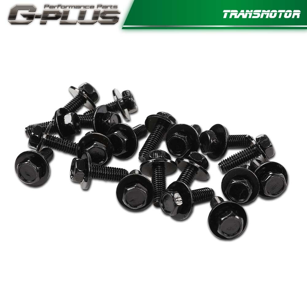 Fits for Honda body bolts - M6 - 1.0 x 20 mm long - 10 mm hexagonal - 17 mm washer - 20 pieces