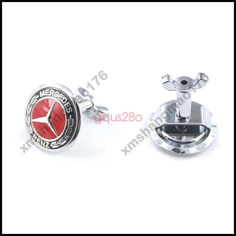 Red Classic Front Hood Badge Emblem FOR NEW AMG W204 W221 W220 W211 W222