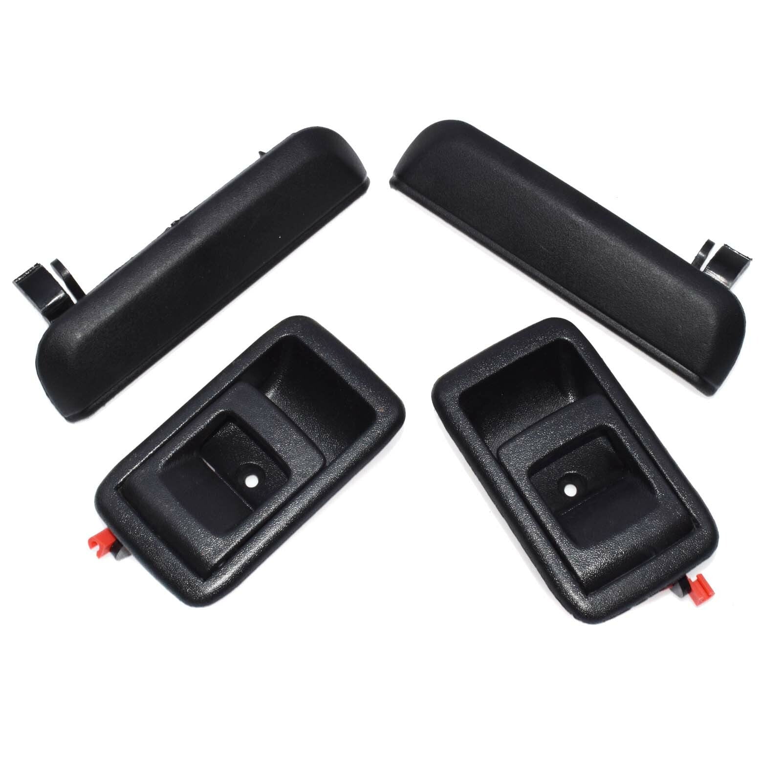 4-Pack Exterior Interior Rear Left and Right Door Handle Set for 95-98 for Tercel- v