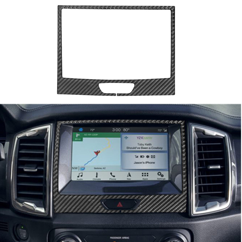 Red Carbon Fiber CD Control Player Panel Cover Trim for Chrysler 300 2005-2007 v