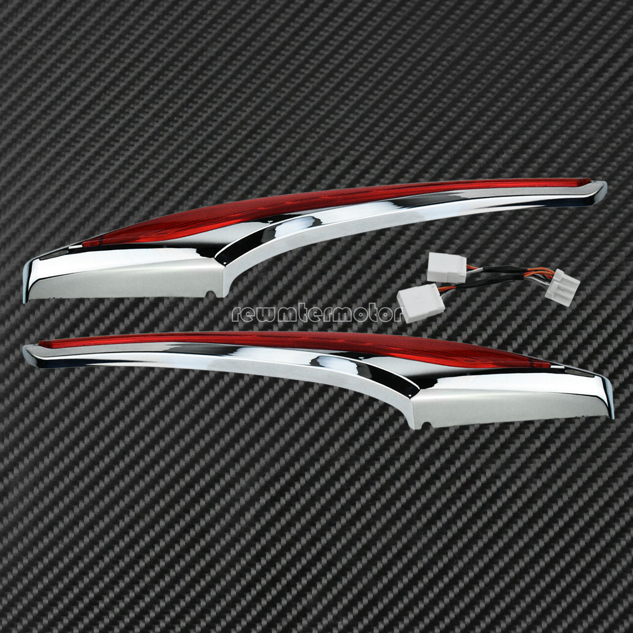 Chrome Saddlebag Accent Swoop LED Light Fit For Goldwing GL1800 Audio 2012-2015