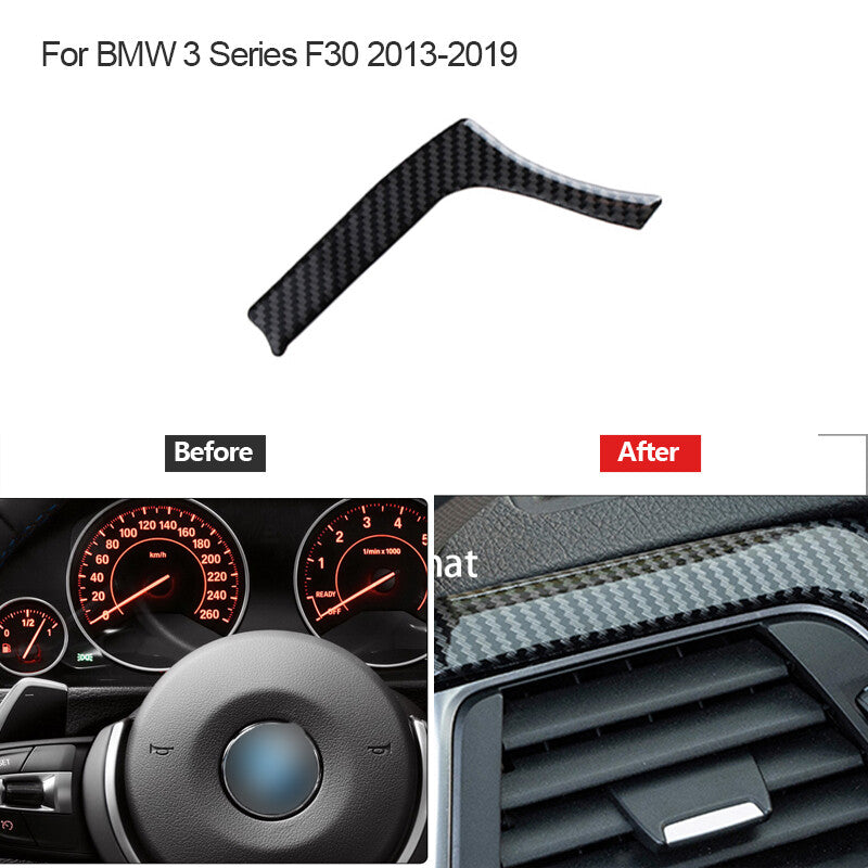 Carbon fiber left vent outlet trim for BMW 3 Series F30 2013-2019