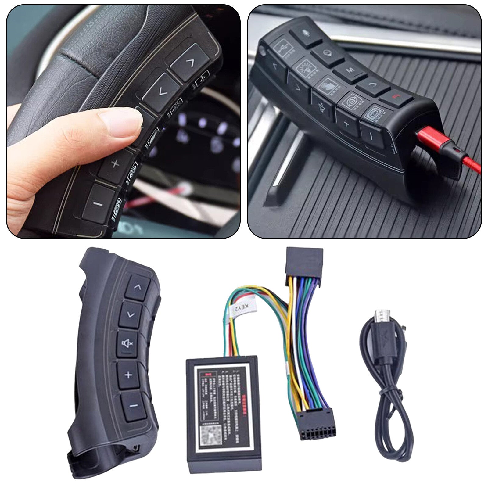 Car Steering Wheel Control Remote Bluetooth Universal for Android Radio Navi AT