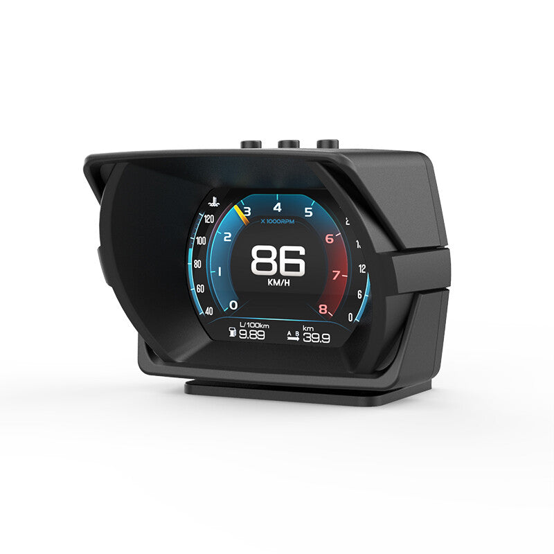 Car OBD + GPS + Inclinometer, LCD HUD, Head-Up Display, Speedometer, RPM, Temperature (KM/H) Instrument Panel n