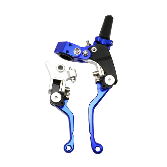 Blue motorcycle clutch and brake lever, foldable aluminum alloy, suitable for Husqvarna FC FX TC TX Q