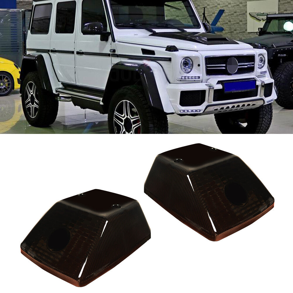 Black smoked lens front turn signal light cover for Mercedes-Benz W463 G-Class 1986-2018 Q