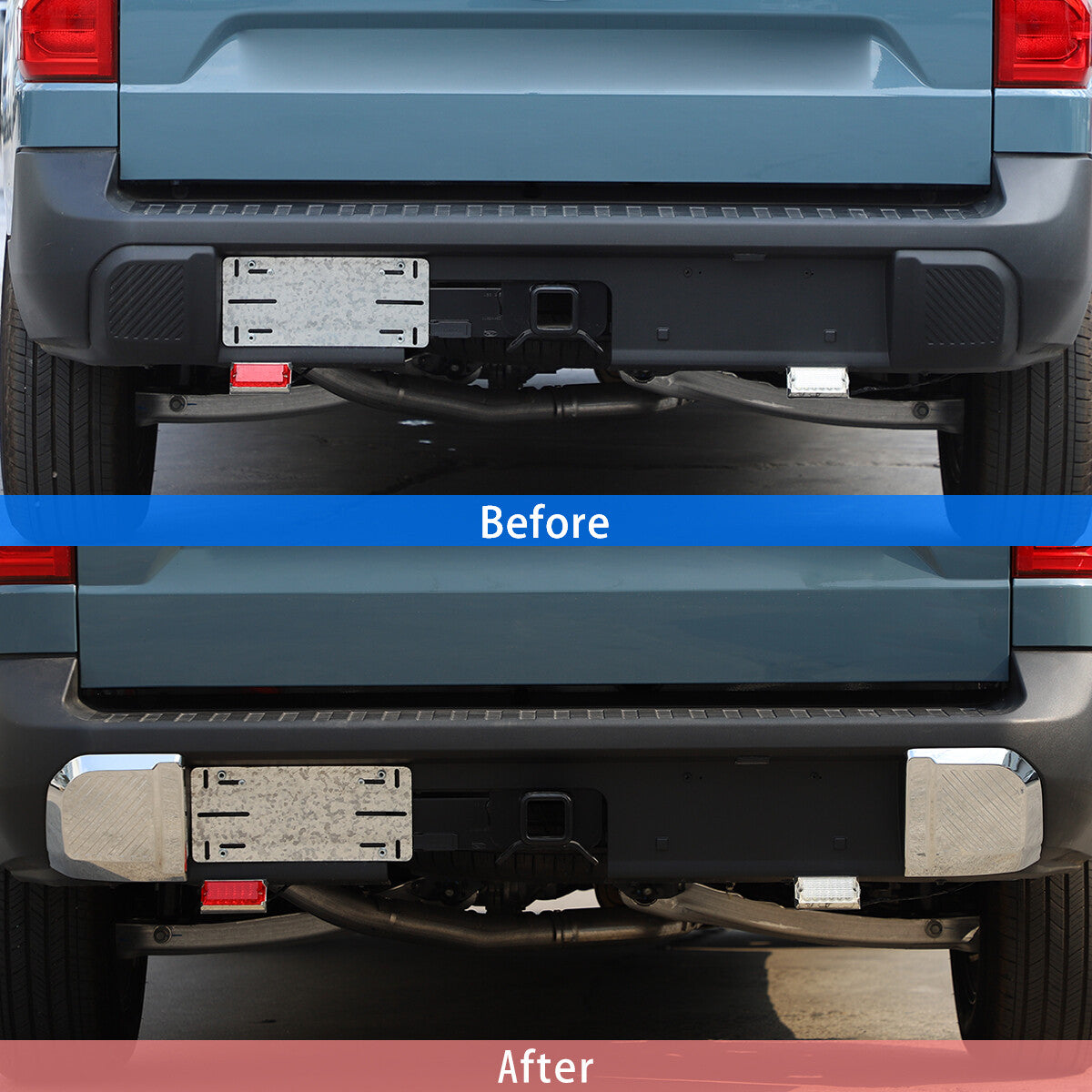Chrome rear bumper corner scratch protection panel trim (2 pieces)  for ford  Maverick 2022 - 23