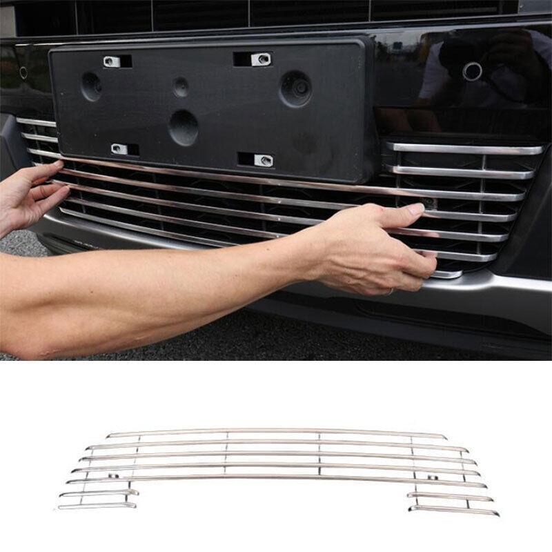 Front Lower Mesh Grille Grill Cover for Ford Explorer 2016-2017 Silver Aluminum