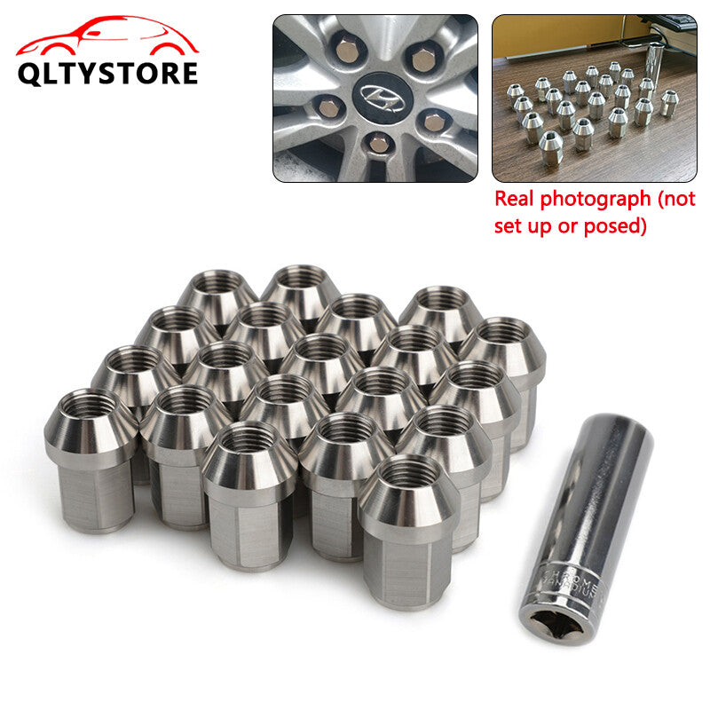 20Pcs M12x1.25 Lug Nuts Wheel Nuts Lug Nuts 19mm Hex 35mm Tall Stainless Steel Q