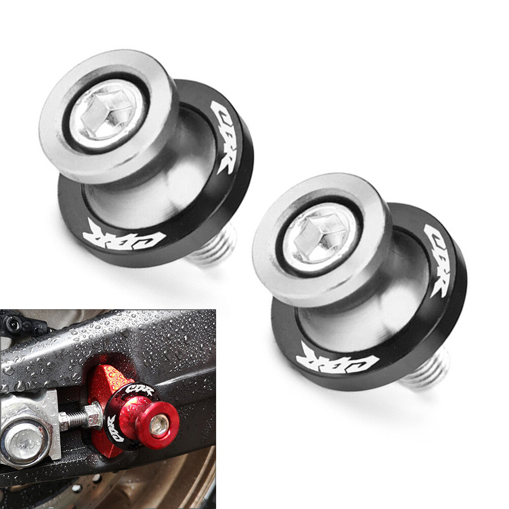 Silver Motorcycle Swingarm Spools Slider Stand Screw 8MM Thread for HONDA CBR