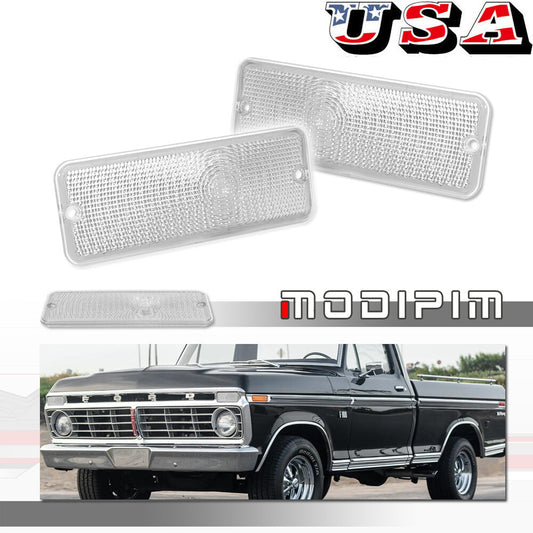 Suitable for 74 75 76 77 F-100 F100 front grill, bumper, turn signal light, clear lens- v
