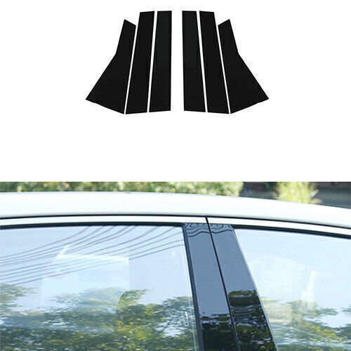 Piano Black Look Pillar Posts Door Window Strip Trim for Buick Lacrosse 2017-19