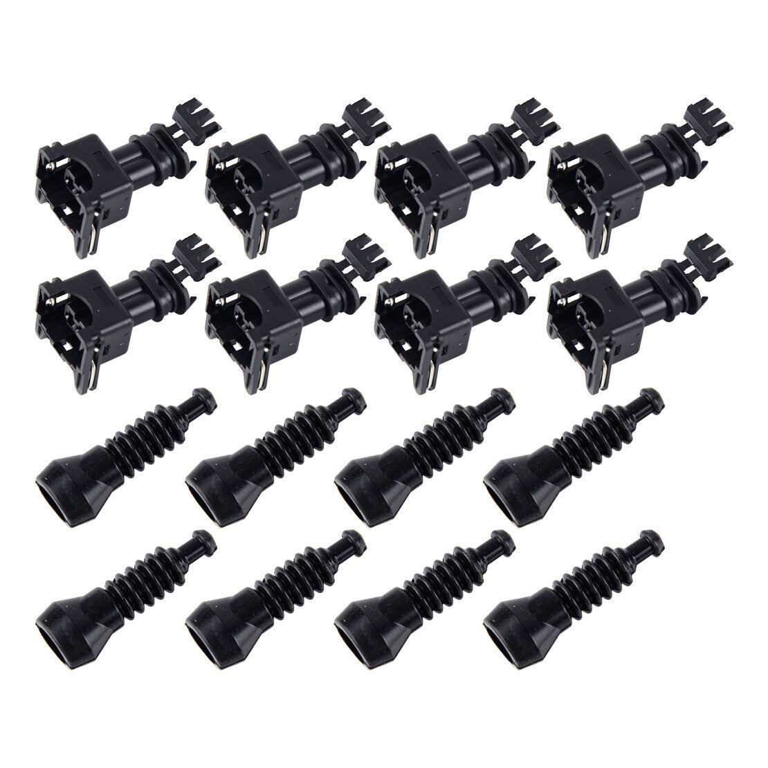 Fit For Bosch Jetronic EV1 New 8 Kits Fuel Injector Plug + Crimp Connection v