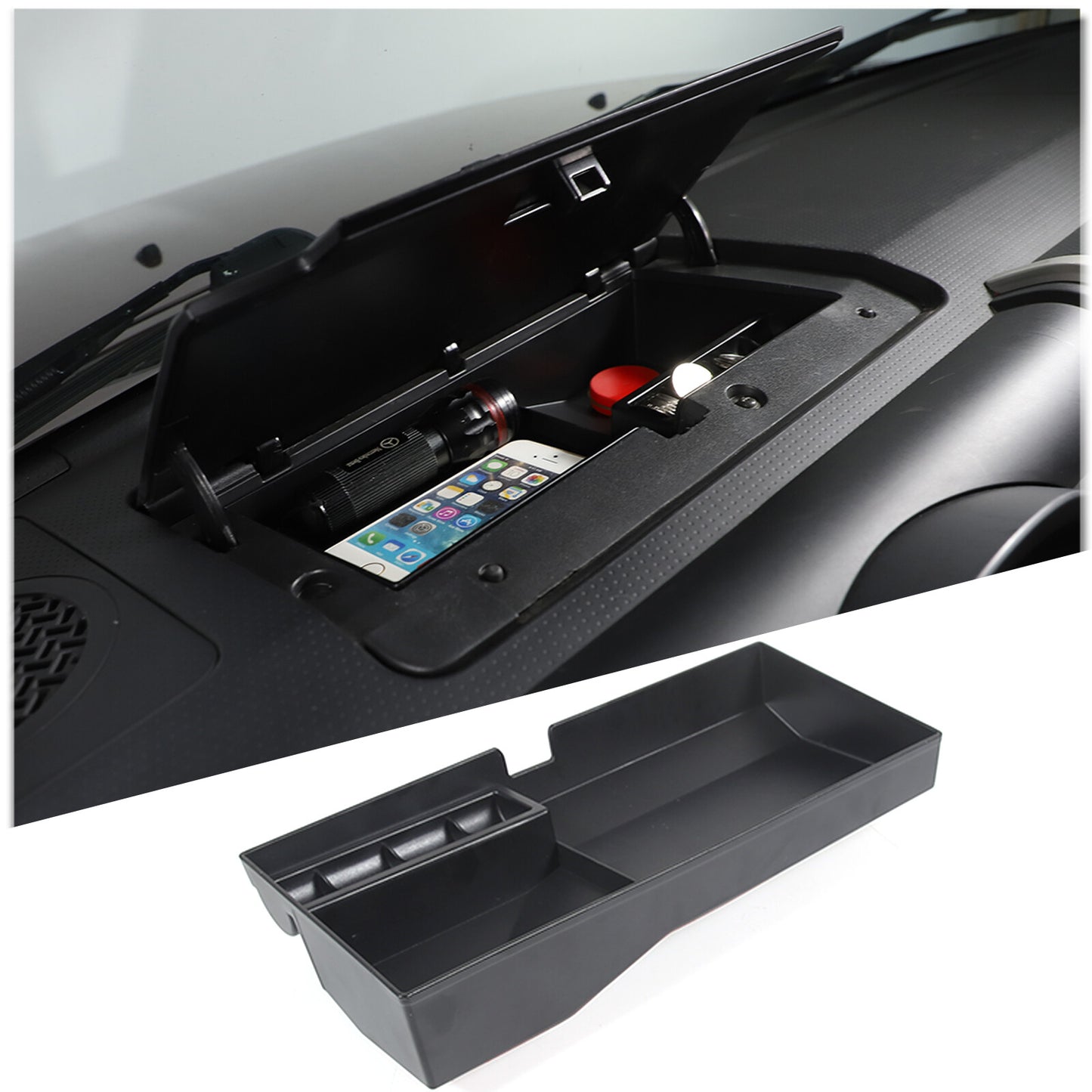 Interior center console dashboard storage box tray organizer for FJ Cruiser - n